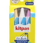 Kitpas Bath Crayons 3 colors - Shell (Yellow, White, Pink)